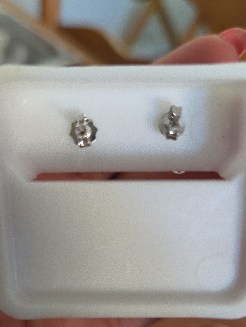 Sterling Silver Butterfly Cubic Zirconia Stud Earrings View 2